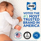 Colchón Sealy Butterfly transpirable de punto para cuna y cama infantil: firme, hipoalergénico, funda impermeable, espuma de alta densidad