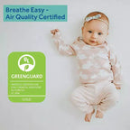 Colchón Sealy Butterfly transpirable de punto para cuna y cama infantil: firme, hipoalergénico, funda impermeable, espuma de alta densidad