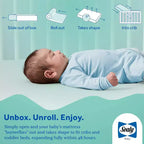 Colchón Sealy Butterfly transpirable de punto para cuna y cama infantil: firme, hipoalergénico, funda impermeable, espuma de alta densidad
