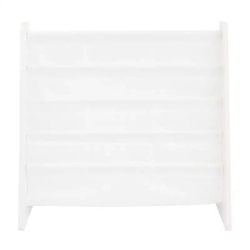 Kids' Book Rack Cambridge Collection White - Humble Crew: Toddler Decorative Bookshelf, 4 Shelves, MDF Material