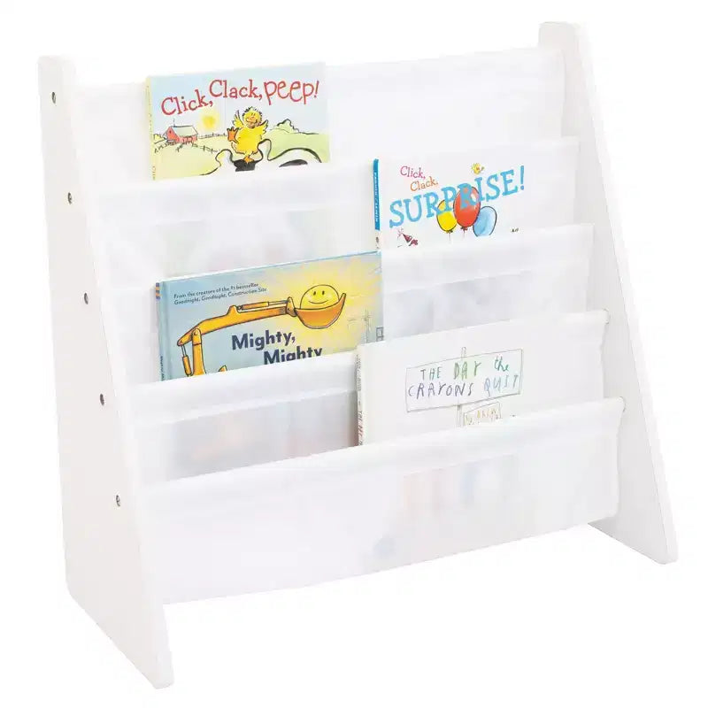 Estantería para libros infantiles Cambridge Collection blanca - Humble Crew: Librería decorativa para niños pequeños, 4 estantes, material MDF