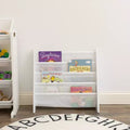 Estantería Decorativa Infantil con 4 Estantes MDF Blanca