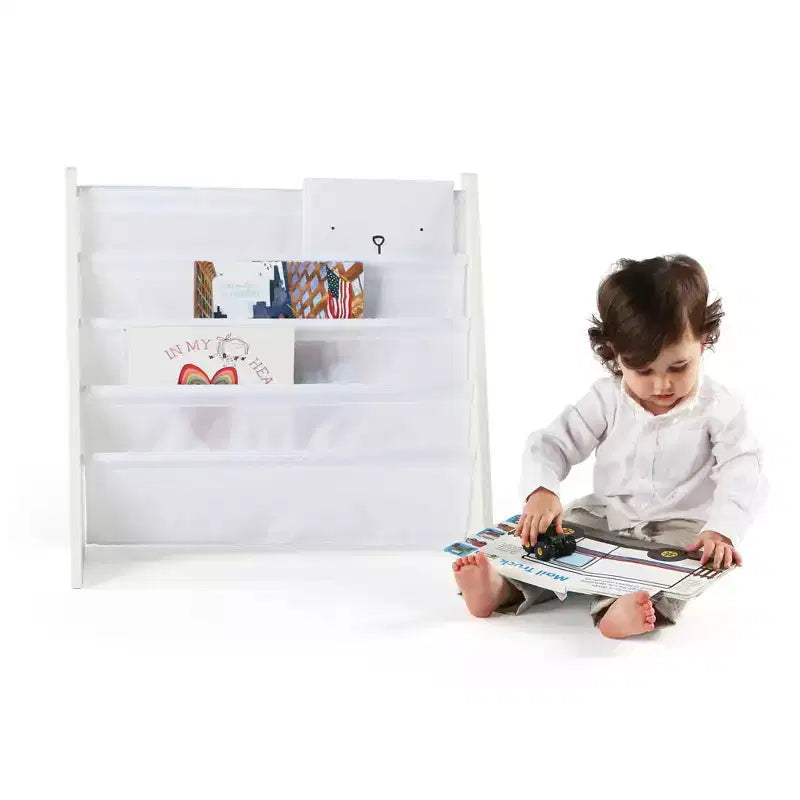Estantería para libros infantiles Cambridge Collection blanca - Humble Crew: Librería decorativa para niños pequeños, 4 estantes, material MDF