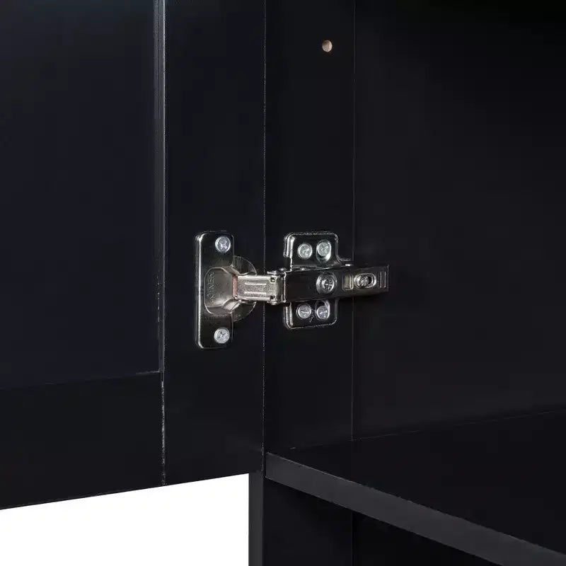 Armario de baño alto con cesto de ropa, gran espacio de almacenamiento, cesto de ropa inclinable y armario superior