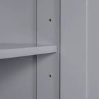 Armario de baño alto con cesto de ropa, gran espacio de almacenamiento, cesto de ropa inclinable y armario superior