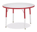 Jonti-Craft Berries Adult Height Color Edge Round Table (36 x 36) in Red