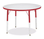Jonti-Craft Berries Adult Height Color Edge Round Table (36 x 36) in Red