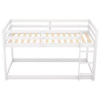 Litera doble con tobogán convertible y escaleras de madera de pino maciza, litera elevada para niños y niñas, fácil de montar