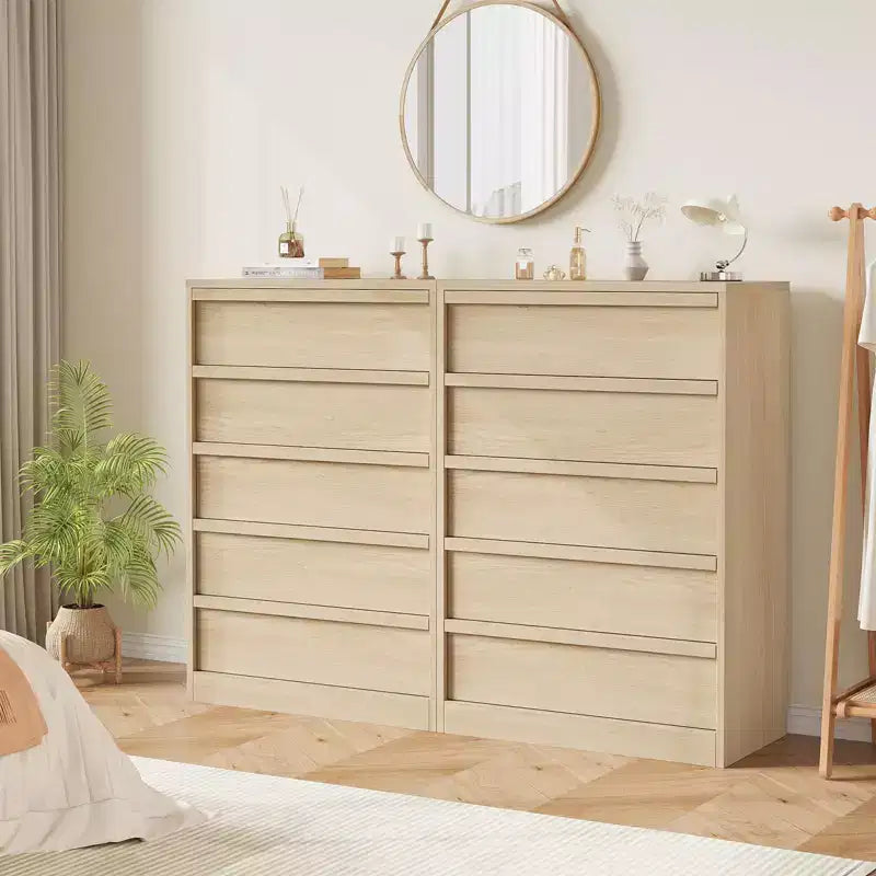 Cómoda con cajones grandes de almacenamiento, organizador de cómoda moderno para sala de estar, cuarto de niños, entrada