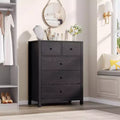 29 5 Drawer Dresser with Deep Drawers & Metal Knobs, Modern Wooden Chest for Bedroom, Entryway & Kids Room