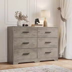 Cómoda Garvee Modern de 6 cajones con estructura duradera y cajones profundos, para el hogar, la oficina, la sala de estar