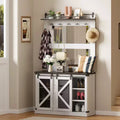 MDF PB Iron Barn Door Panel Hallway Rack with Durable Barn Door Panel Design