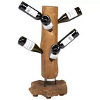 vidaXL Botellero para 8 botellas 40x30x80 cm madera de teca maciza