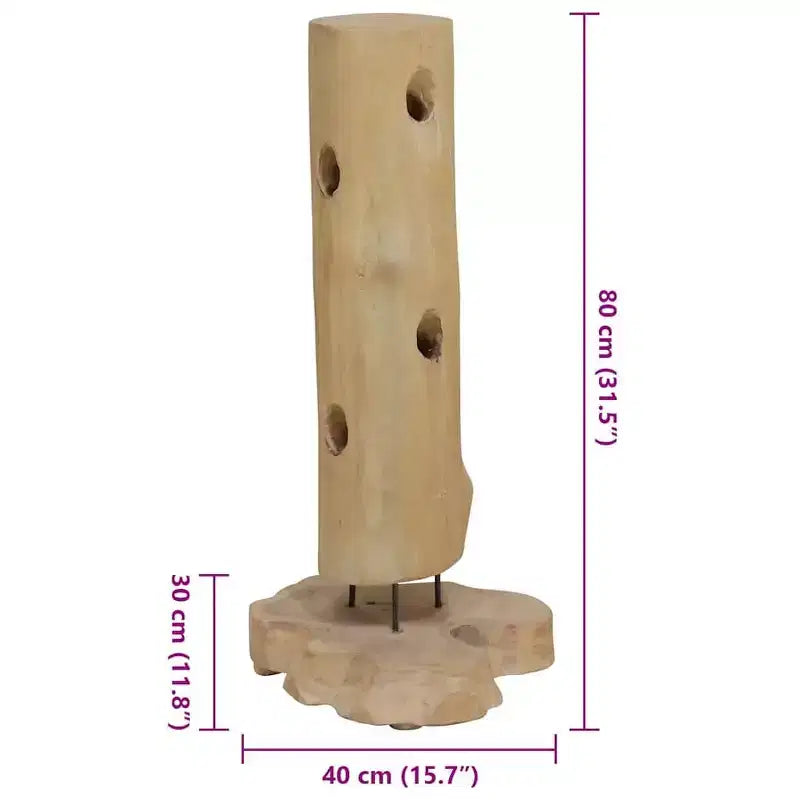 vidaXL Botellero para 8 botellas 40x30x80 cm madera de teca maciza