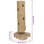 vidaXL Botellero para 8 botellas 40x30x80 cm madera de teca maciza