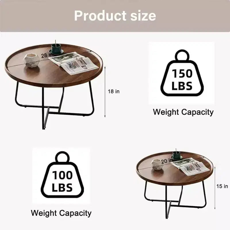 Mesa de centro anidable de 2 piezas, mesa central de sala de estar de 20+28 con diseño acanalado, mesa auxiliar moderna, mesa de sofá para sala de estar, sala de recepción