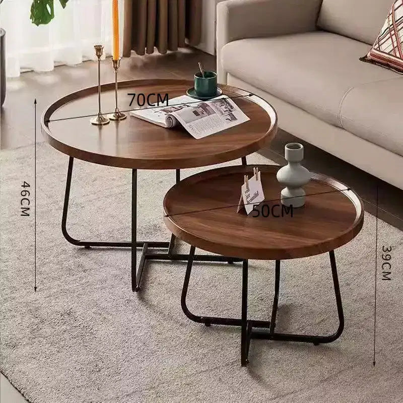 Mesa de centro anidable de 2 piezas, mesa central de sala de estar de 20+28 con diseño acanalado, mesa auxiliar moderna, mesa de sofá para sala de estar, sala de recepción