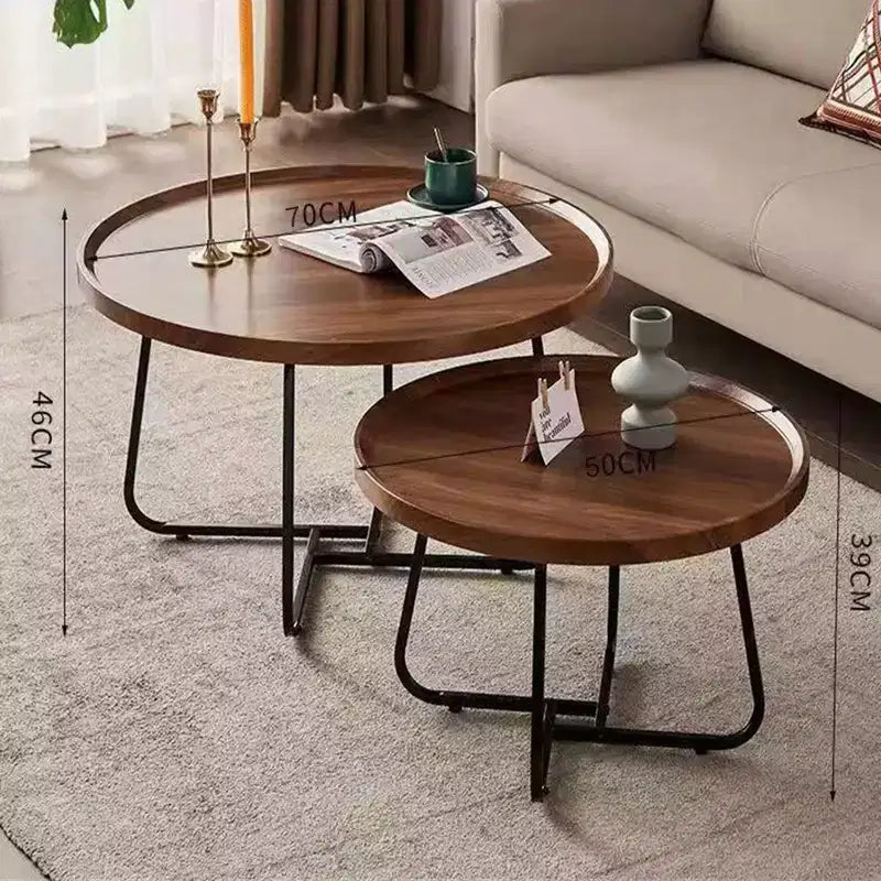 Mesa de centro anidable de 2 piezas, mesa central de sala de estar de 20+28 con diseño acanalado, mesa auxiliar moderna, mesa de sofá para sala de estar, sala de recepción