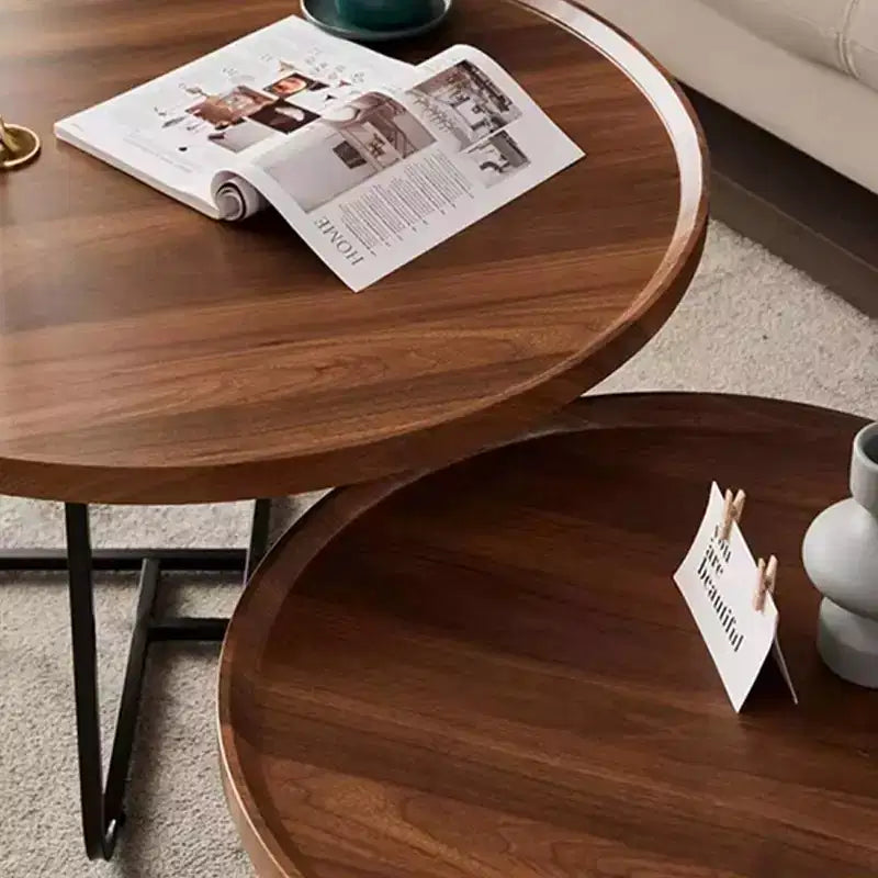 Mesa de centro anidable de 2 piezas, mesa central de sala de estar de 20+28 con diseño acanalado, mesa auxiliar moderna, mesa de sofá para sala de estar, sala de recepción