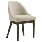 Silla de comedor lateral tapizada Reseda, color avena (paquete de 2)