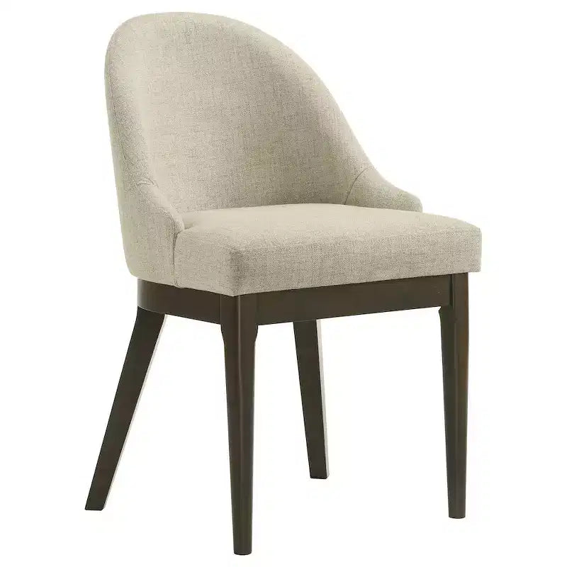 Silla de comedor lateral tapizada Reseda, color avena (paquete de 2)