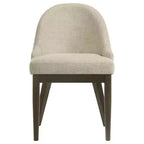 Silla de comedor lateral tapizada Reseda, color avena (paquete de 2)