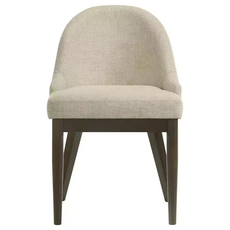 Silla de comedor lateral tapizada Reseda, color avena (paquete de 2)