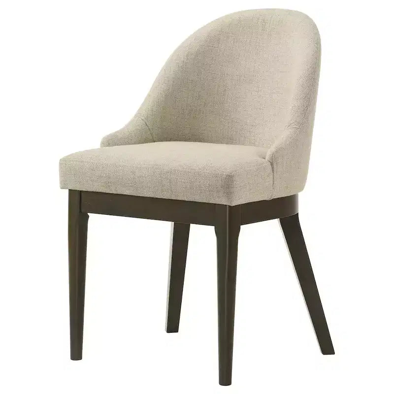 Silla de comedor lateral tapizada Reseda, color avena (paquete de 2)