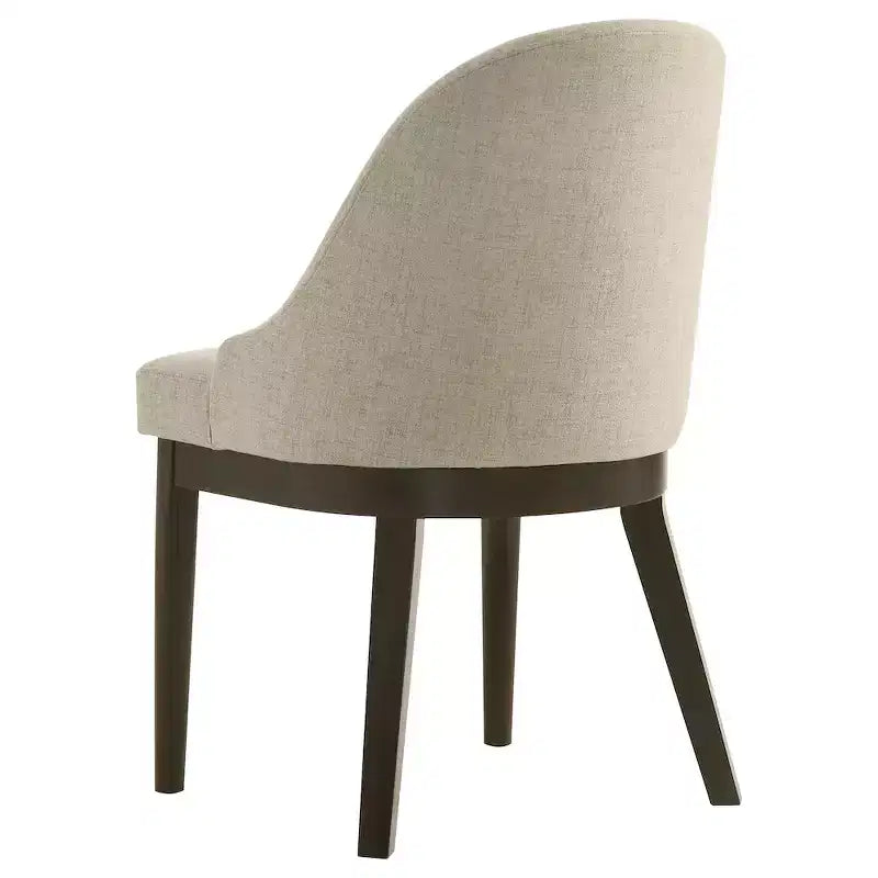 Silla de comedor lateral tapizada Reseda, color avena (paquete de 2)