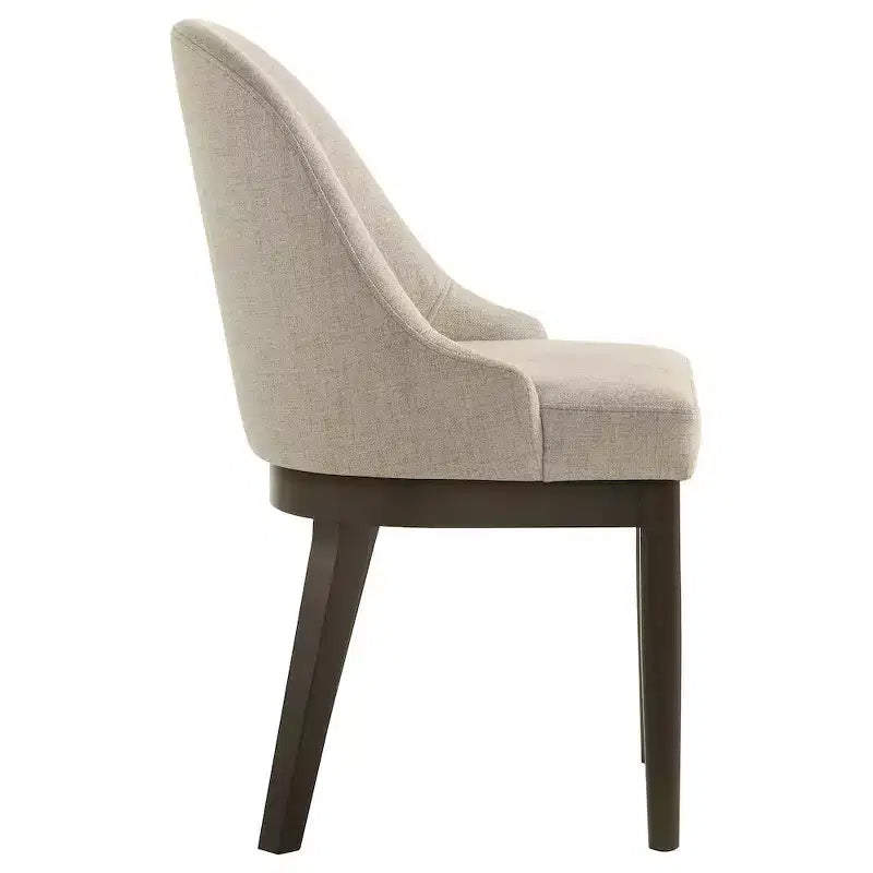 Silla de comedor lateral tapizada Reseda, color avena (paquete de 2)