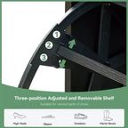 Zapatero con 2 Cajones Abatibles, Organizador de Zapatos de Ratán Natural con Patas Metálicas y Estante Ajustable