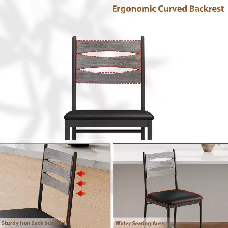 CuisinSmart Juego de taburetes de bar, taburetes de bar tapizados de altura de mostrador con respaldo y reposapiés, taburetes de bar de cocina para isla, barra de mostrador
