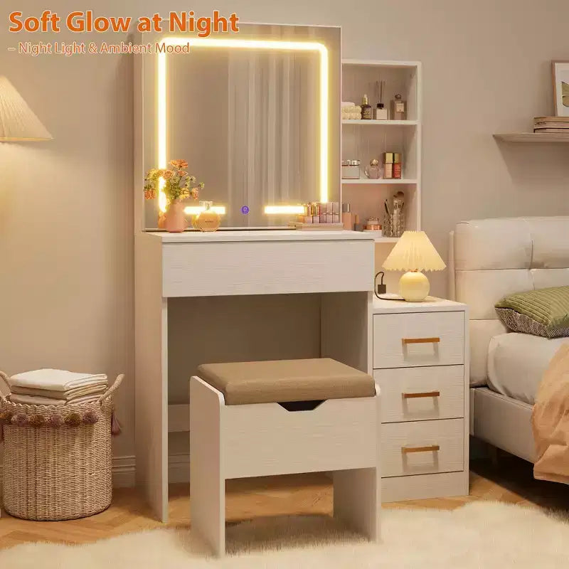 Aparador con buffet de 55 pulgadas con almacenamiento, barra de café con estantes ajustables, 3 cajones y 4 puertas minimalistas, mueble de almacenamiento largo para la cocina