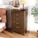 Cómoda Karl Home de 5 cajones de aglomerado marrón de 23.7 pulgadas de ancho