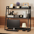 VEVOR Desktop Bookshelf, 2-Tier Desktop Storage Organizer, 37.4 x 12.6 x 35.4 Office Desk Storage Rack Display Shelf, Desktop Bookshelf, Black