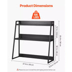 Estantería de escritorio, organizador de almacenamiento de escritorio de 2 niveles, estante de almacenamiento de escritorio de oficina de 95 x 32 x 90 cm, estantería de exhibición, estantería de escritorio, negro
