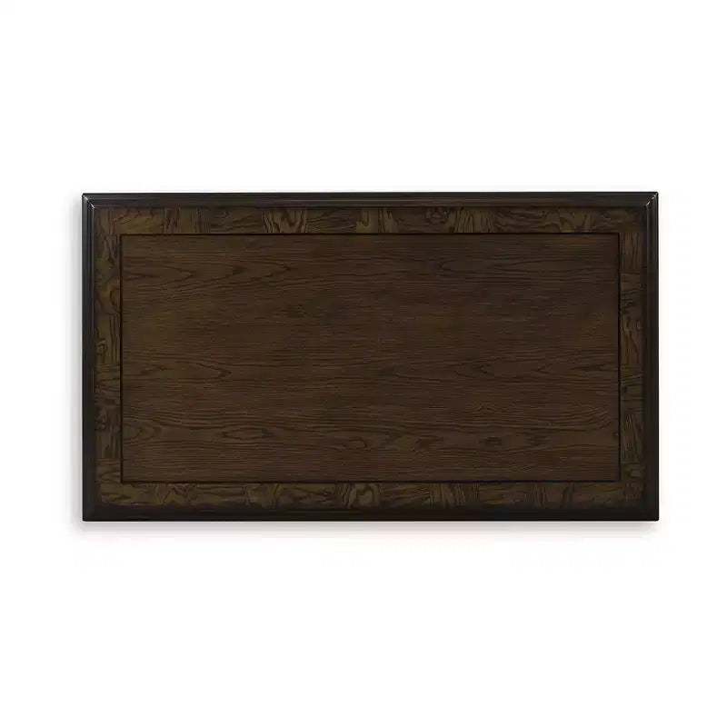 Mesa de Centro Maylee - Acabado Marrón Oscuro con Patas de Diseño de Pergamino