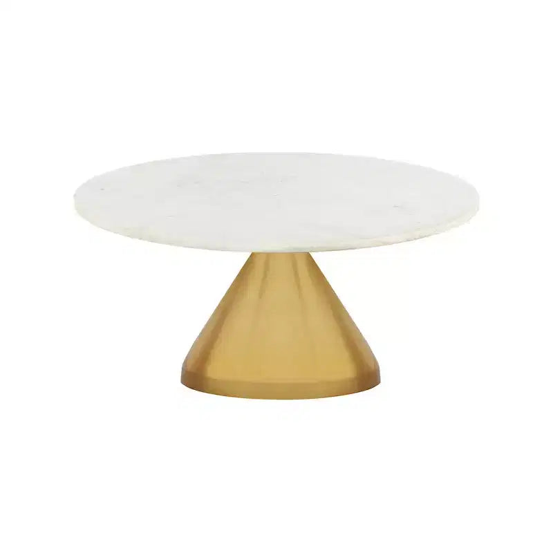 Mesa de centro Emery de mármol blanco
