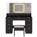 Black Vanity Table Set