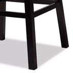 Taburete de bar giratorio de madera tapizado en terciopelo Gregory con respaldo (paquete de 2): altura del asiento de 79 cm