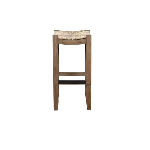 30" Davenport Wood Barstool Light Amber - Alaterre Furniture: Square, Upholstered, Farmhouse Style