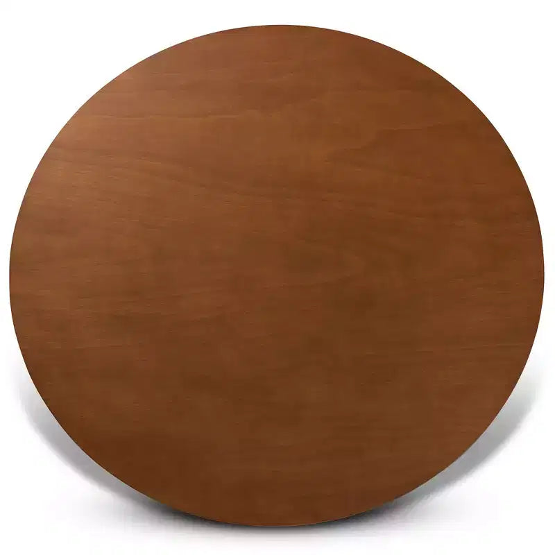 Juego de comedor de 7 piezas con tapicería de tela Wood & Lore, mesa redonda, sillas acolchadas con espuma - Baxton Studio