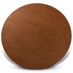 Juego de comedor de 7 piezas con tapicería de tela Wood & Lore, mesa redonda, sillas acolchadas con espuma - Baxton Studio