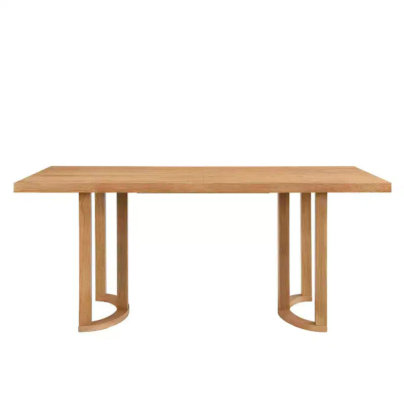 Christopher Knight Home Nicholas 69" Rubberwood Modern 6 Seater Rectangle Dining Table Natural