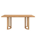 Christopher Knight Home Nicholas 69" Rubberwood Modern 6 Seater Rectangle Dining Table Natural