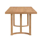 Mesa de comedor rectangular moderna Nicholas de caucho de 1,75 m (69") y 6 plazas, color natural