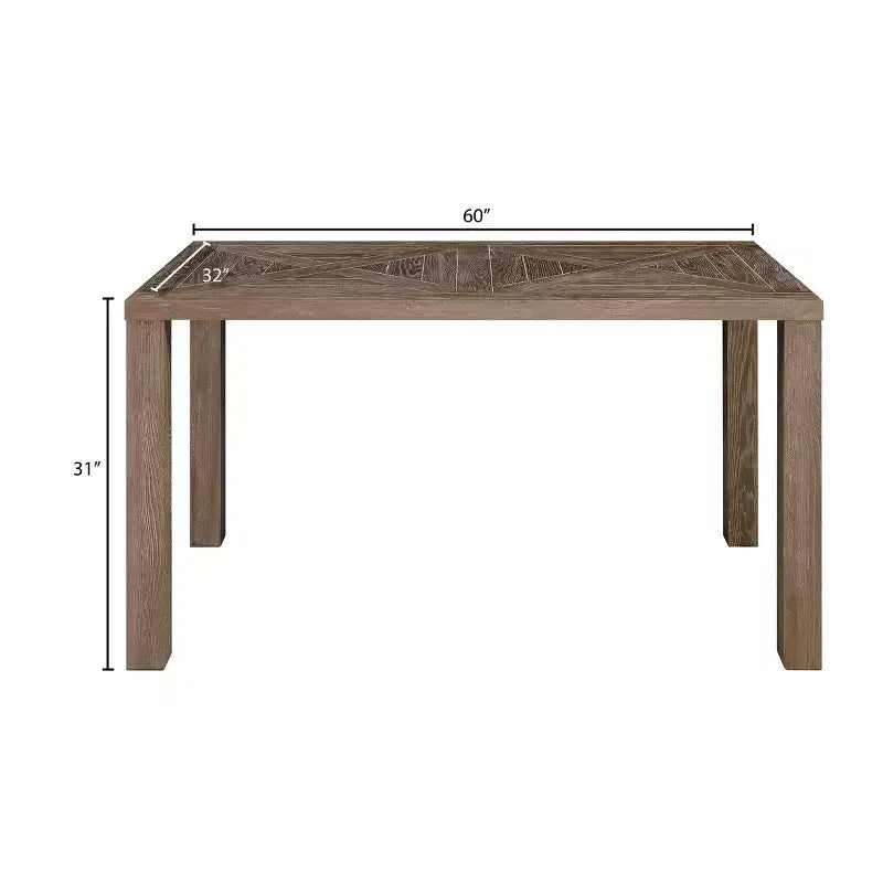 Mesa de Comedor Marais Elm - Adore Decor: Estilo Provincial Francés, Parsons, Rectangular para 4 Personas