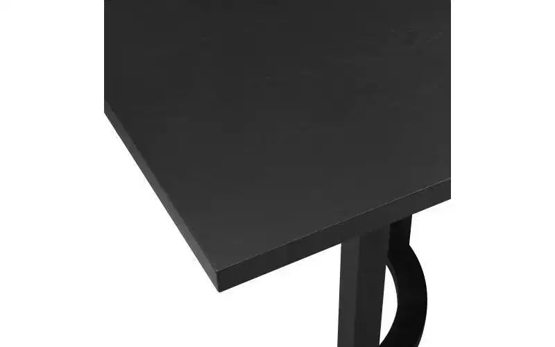 Jack Modern Juego de Comedor Tapizado de 7 Piezas de Madera de Caucho Beige/Negro