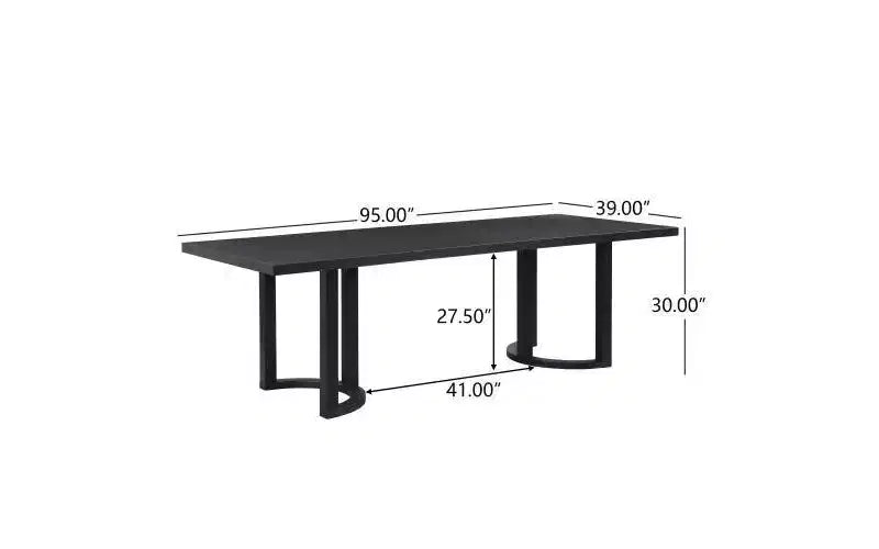 Jack Modern Juego de Comedor Tapizado de 7 Piezas de Madera de Caucho Beige/Negro