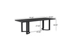 Jack Modern Juego de Comedor Tapizado de 7 Piezas de Madera de Caucho Beige/Negro